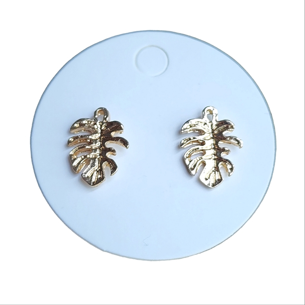 3/$12 Tropical Leaf Earrings